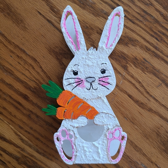 π°ππ Handpainted Wooden Easter Bunny Shadowbox - Picture 2 of 9